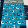 Zweckmäßige Maltasche/Zeichentasche für Kids - Vögelchen blau