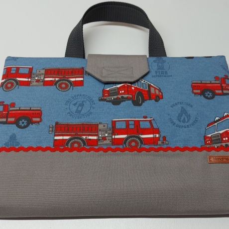Trendige Maltasche/Zeichentasche für Kids - Feuerwehren