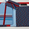 Zweckmäßige Maltasche/Zeichentasche für Kids - Sternblumen blau