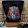 Turnbeutel, Rucksack Herren/Damen - schwarz - Korkstoff (5)