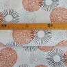 Baumwollstoff - abstrakte Kreise - schwarz/terra - ab 25 cm