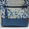 Turnbeutel, Damenrucksack - Blumenmandala - blau
