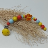 Mützchen Beanie Spucktuch Halstuch Geschenk für Baby-bunte Blumen