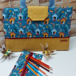 Super schöne Maltasche/Zeichentasche für Kids - Vogelhäuschen