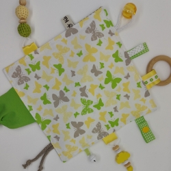 Knistertuch Schmetterlinge gelb