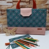 Maltasche auch für Erwachsene - geometrisches Muster grün