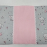 Wunderschöne Wickeltasche in grau/rosa mit Elefantenmotiv