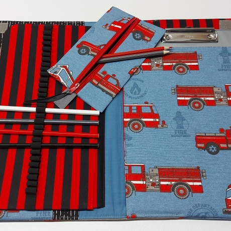 Trendige Maltasche/Zeichentasche für Kids - Feuerwehren