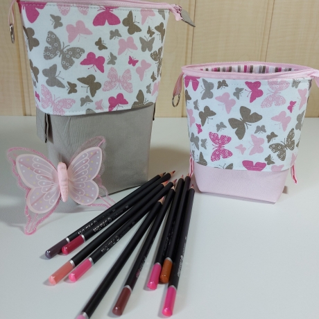 Popup-Mäppchen, Stiftemäppchen, Pencilcase - Schmetterlinge