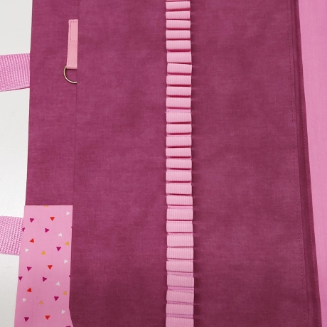 Maltasche/Zeichentasche für Kids-praktisch-Dreiecke rosa/beere