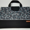 Vielseitige Maltasche/Zeichentasche für Kids - Buchstaben grau