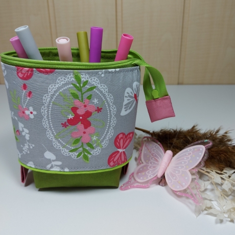 Popup-Mäppchen, Stiftemäppchen, Pencilcase - Romantik