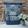 Turnbeutel, Damenrucksack - Blumenmandala - blau