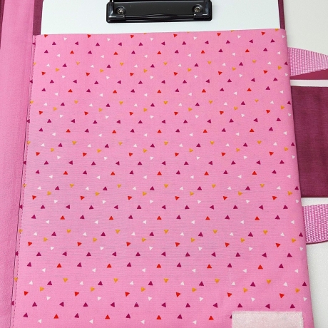 Maltasche/Zeichentasche für Kids-praktisch-Dreiecke rosa/beere