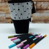 Popup-Mäppchen, Stiftemäppchen, Pencilcase - schw/we 1