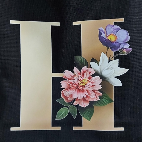 Beutel, Stoffbeutel, Beutel aus Canvas-8 Buchstaben  schwarz