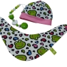 Mützchen Beanie Spucktuch Halstuch für Baby - Froschgesichter
