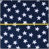 Baumwollstoff - lächelnde Sterne - dunkelblau - ab 25 cm