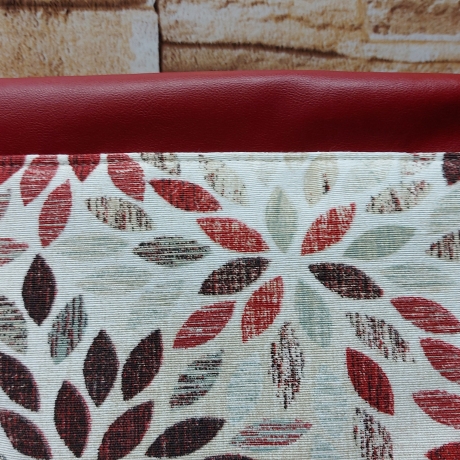 Turnbeutel, Damenrucksack - Blumenmandala - dunkelrot