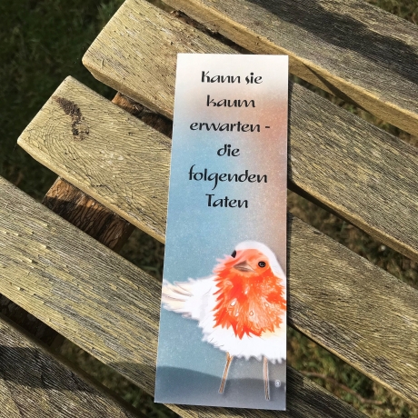 Rotkehlchen-Lesezeichen, Lesezeichen für Kinder und Erwachsene