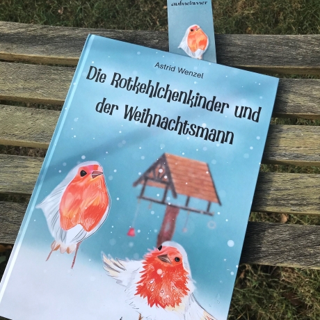 Rotkehlchen-Lesezeichen, Lesezeichen für Kinder und Erwachsene