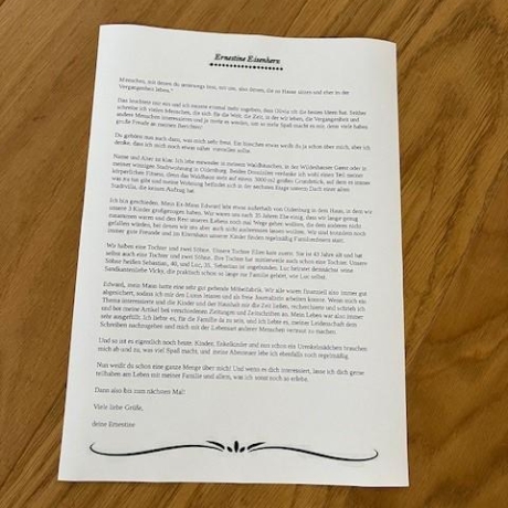 Seniorenbrief, Geschenk für Oma und Opa, für Großeltern