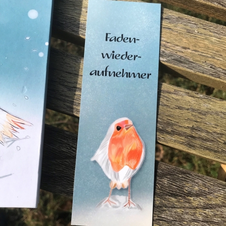 Rotkehlchen-Lesezeichen, Lesezeichen für Kinder und Erwachsene