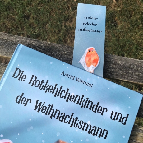 Rotkehlchen-Lesezeichen, Lesezeichen für Kinder und Erwachsene