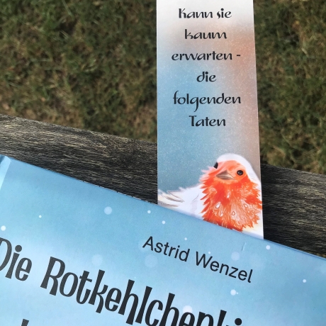 Rotkehlchen-Lesezeichen, Lesezeichen für Kinder und Erwachsene