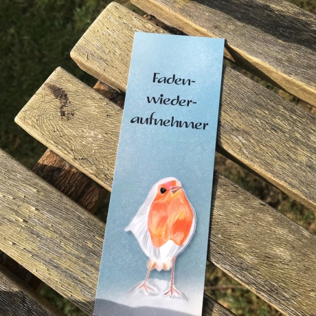Rotkehlchen-Lesezeichen, Lesezeichen für Kinder und Erwachsene