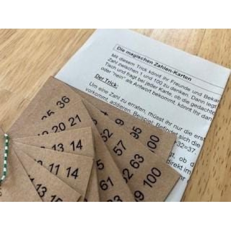 Magisch-mathematischer Kartentrick, Mitbringsel Kinder, Lernspiel