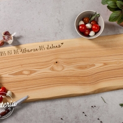 Holzbrett Esche mit Lasergravur (L)