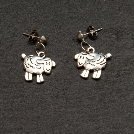 Schafe Ohrringe Ohrstecker Schaf Tierschmuck filigran handmade