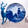 Sammelteller Berlin Design - Serie: Carl Spitzweg - Vorposten  - blaues Porzellan  - Auflage 5.000 - Made in Germany - 9E2 - TOP Zustand