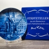 Sammelteller, Städteteller: Stuttgart - Berlin Design - blaues Porzellan  - Made in Germany - mit Karton - 8E2 - TOP Zustand