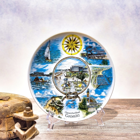 Sammelteller Motiv Ostseebad Grömitz - TK Bavaria - Made in West Germany - 8B2 - TOP Zustand