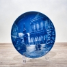 Weihnachtsteller - 1972: Bremen - von Berlin Design - blaues Porzellan - begrenzte Auflage - Made in West Germany - TOP Zustand (8C3)
