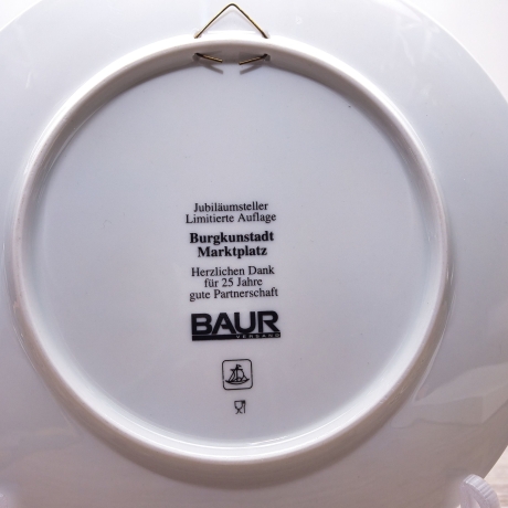 Sammelteller - Motiv Burgkunstadt Marktplatz - BAUR Versand - Made in Germany - 9E3 - TOP Zustand