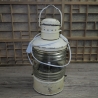 Echte Schiffslampe, Original maritime Ausrüstung, seewasserfest, mit E27 Fassung und elektr. Zuleitung (Stecker, Schalter)  - Upcycling