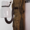 Einzigartige Garderobe aus Hochspannungs-Isolator und Ostsee-Treibholz mit extra stabiler Aufhängung, dank Stabilit Schiene (5C)
