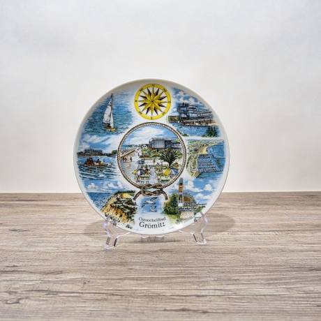 Sammelteller Motiv Ostseebad Grömitz - TK Bavaria - Made in West Germany - 8B2 - TOP Zustand