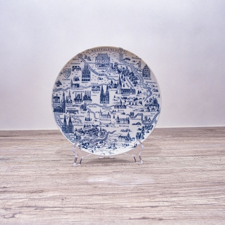 Sammelteller Berlin Design - Landschaftsteller - Westfalenland- blaues Porzellan - Made in West Germany - 9D2 - TOP Zustand