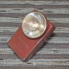 Upcycling, aber Originalzustand : Vintage DAIMON 412 Taschenlampe in rot, ca. 1940 - 1950er Jahre (Umrüstung für Akkus)