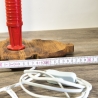 Kleinserie: Original Feuerwehr Spritze, Strahlrohr als Tischlampe, E27 Fassung, Euro Stecker, Schnurzwischenschalter, handgefertigter Fuß
