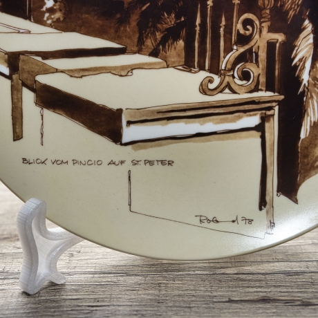 Sammelteller Berlin Design - Römische Impressionen - Blick vom Pincio auf St. Peter - Made in Germany - 9E1 - TOP Zustand