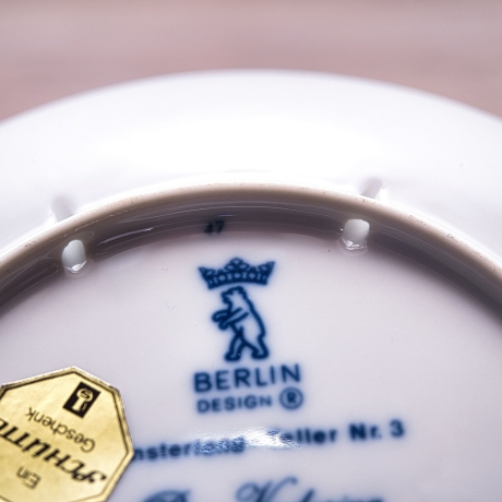 Sammelteller Berlin Design - Serie: Münsterland - Burg Vischering - blaues Porzellan  - Made in Germany - 9D1 - TOP Zustand