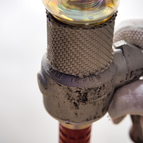 Kleinserie: Original Feuerwehr Spritze als Tischlampe, E14, Schuko Stecker, Schnurzwischenschalter | Limitierte Auflage mit Zertifikat