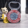 Flaschenöffner Holsten weltbekannt: In jeder Lage, 7 x 4 cm, Metall, mit schöner Alterspatina