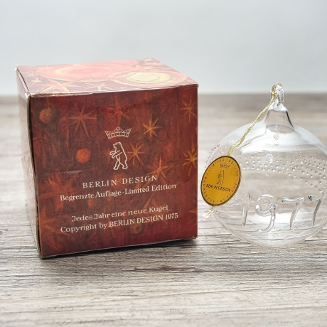 Berlin Design - Glas-Weihnachtskugel - 1977 - Limitierte Auflage, Sammlerstück - Made in Germany - 9C1