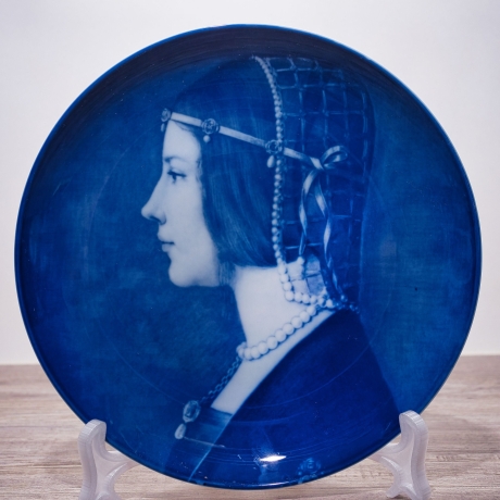 Sammelteller Berlin Design - Serie: Da Vinci - Beatrice d Este - blaues Porzellan - Auflage 5.000 - Made in Germany - 9E1 - TOP Zustand